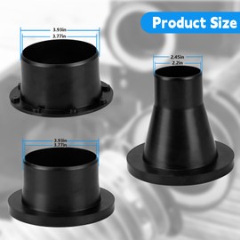 Magnetic Dust Collection Fittings Kit for 4" & 2.5" Hoses, Quick Connect Dust Collector Hose Adapter Set for Woodworking Machines, Shop Vac, Table Saw, Sander, Planer