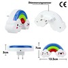 Annmore Night Light Socket Children's Rainbow Socket Light with Twilight