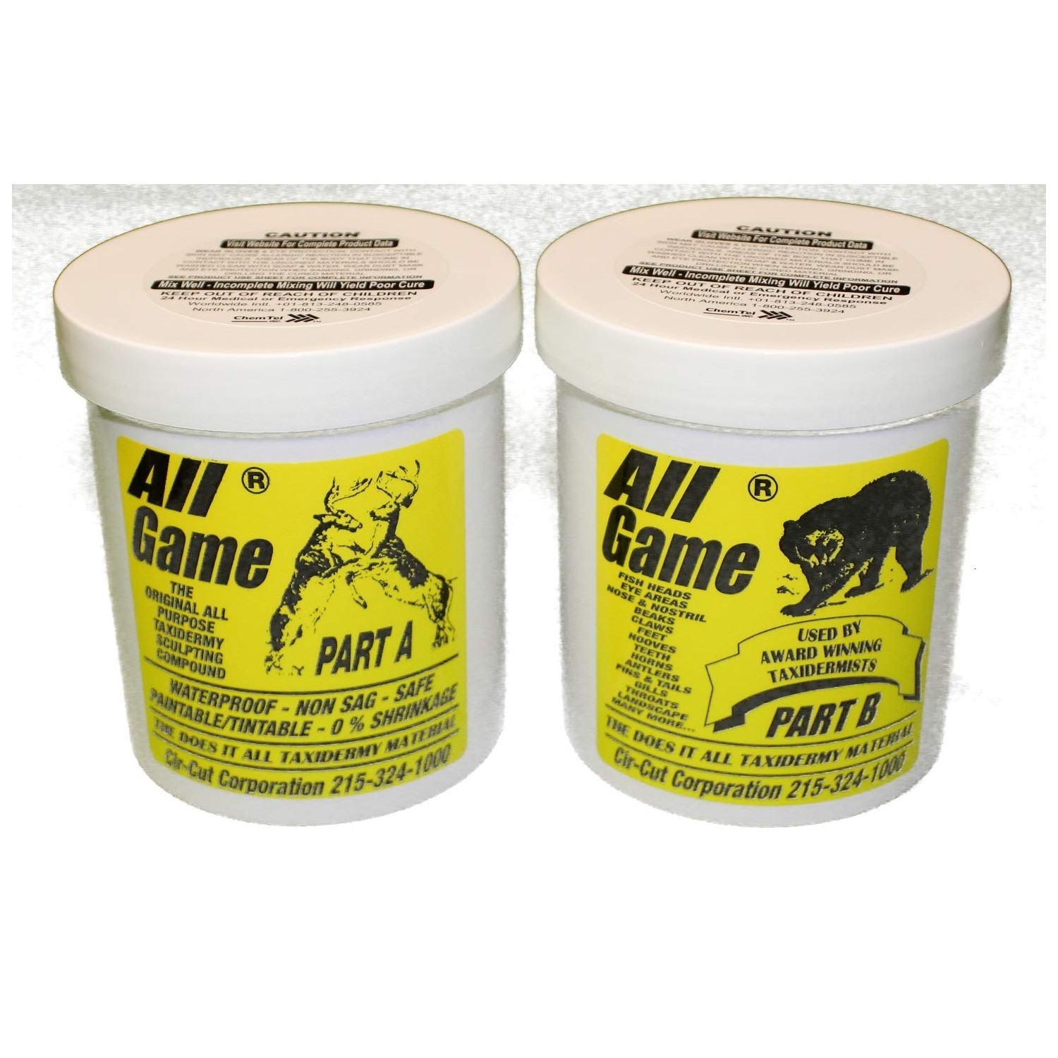 All Purpose Epoxy Putty ALL Game 3 Lb. KIT (2 Pint Set) Taxidermy