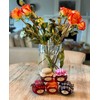 12 (Twelve) x 8 oz (225 ml) Faceted Glass Jar