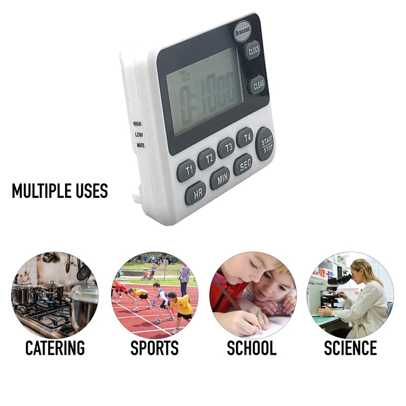 Digital Kitchen Timer For Cooking and Baking - Four Way