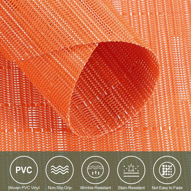 sourcing map 6 Pcs Placemats, 13.7 Inch PVC Placemats Round