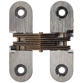 LAMP by Sugatsune Sugatsune R-45 Zinc Alloy Concealed Hinge, Satin Chrome Finish, 35.7mm Width, 45mm Length, 5mm Thick