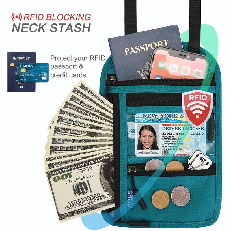 RFID Blocking Travel Wallet for Women & Men, Passport Cover,