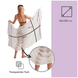 Loomvia Pack of 2 | 90 x 180 cm Cotton & Bamboo Hammam Towel - Silky Soft & Lightweight | Beach Towel, Sauna Towel, Bath Towel, Large Sauna Towel for Women, Perfect for Beach, Bath & Sauna, Purple