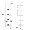 ELYKEN Ladder Shelf, White 5-Tier Wood Wall Mounted Bookshelf with