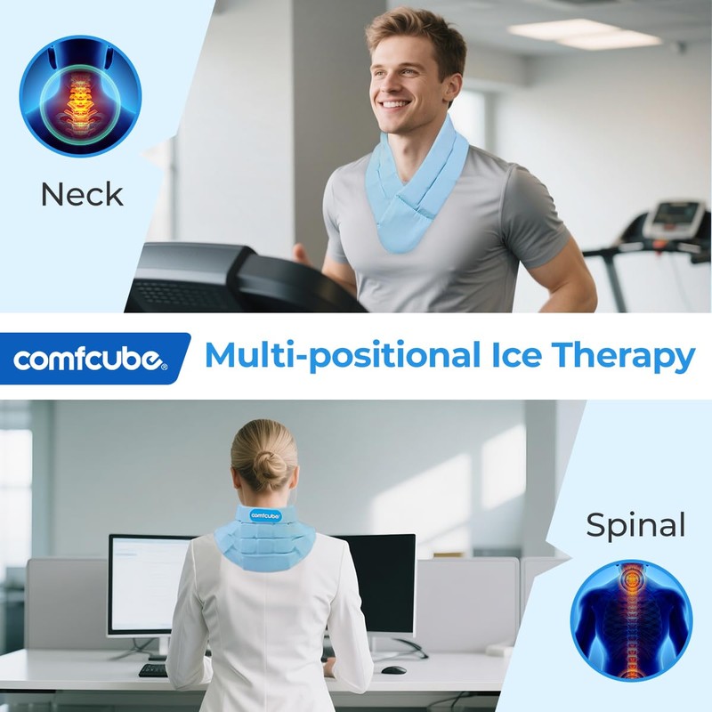 Comfcube Neck Ice Pack Wrap for Cervical Pain and Cooling,