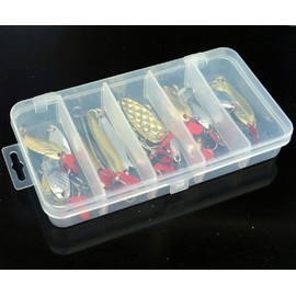 Fishinghappy 35pcs Fishing Lure Spinnerbait,Bass Trout Salmon Crappie Freshwater Saltwater Hard Metal Spinner Baits Kit Spoon Bait Fishing in a Fishing Tackle Box