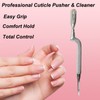 12pc Comfort Hold Easy Grip Ergonomically Angled Curved Cuticle Pusher