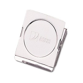 ACCO 72132 Magnetic Clip, Metal, 1" Cap, Medium, 1 3/4"w, Chrome