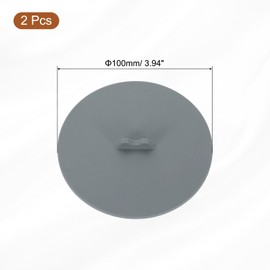 uxcell Silicone Cup Lids, 2Pcs Silicone Cup Covers, Reusable Anti-Dust Tight Seal Silicone Mugs Cover for Drink Cup, Glass Cup, Coffee Cup (Dark Gray)