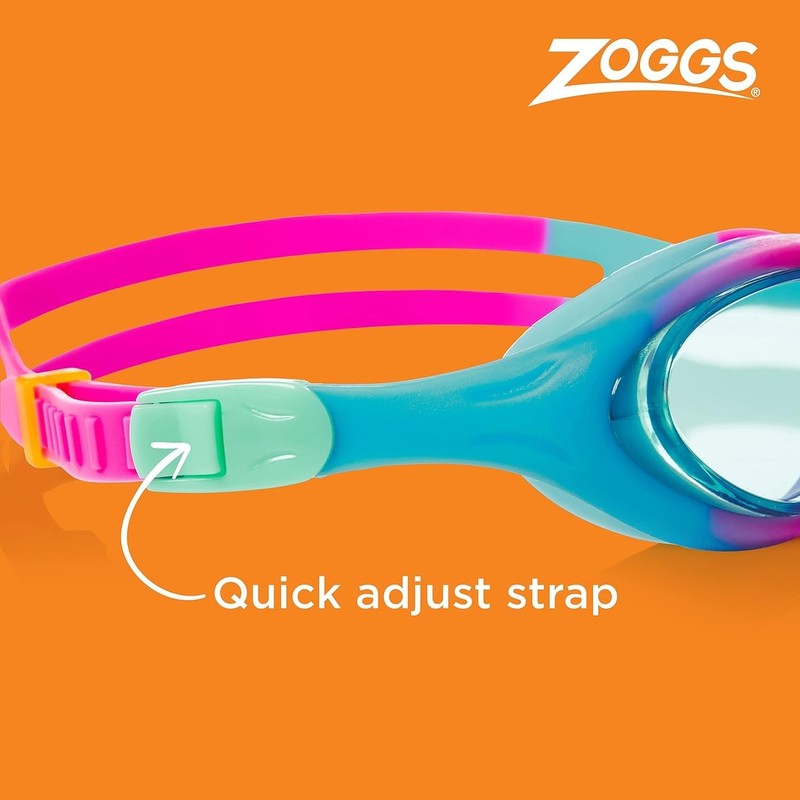 Zoggs Unisex-Youth Super Seal Junior Schwimmbrillen, Pink/Blue/Tint, Einheitsgröße