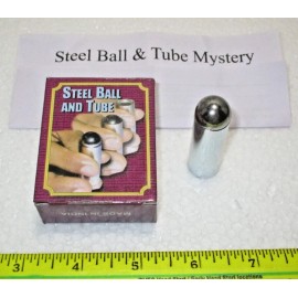 Steel Ball & Tube Magic Trick - Ball Shrinks into Metal Tube & Rises, Close-Up