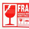 Creve Cell FRAGILE Flagile Sticker Labels Small 9x5cm Waterproof Glossy