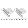 sourcing map Cabinet Kitchen Inset Hinges, 2Pcs 1/2" Overlay Semi-Concealed