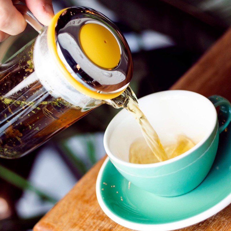 Brew Tea Company - Yellow Tea Pot - Glass Tea