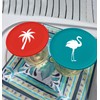 Coverware Tops Tap & Seal Drink Cover-4/Pk-Flamingo/Palm Tree/Sailboat/Naut Sunglasses, Standard,