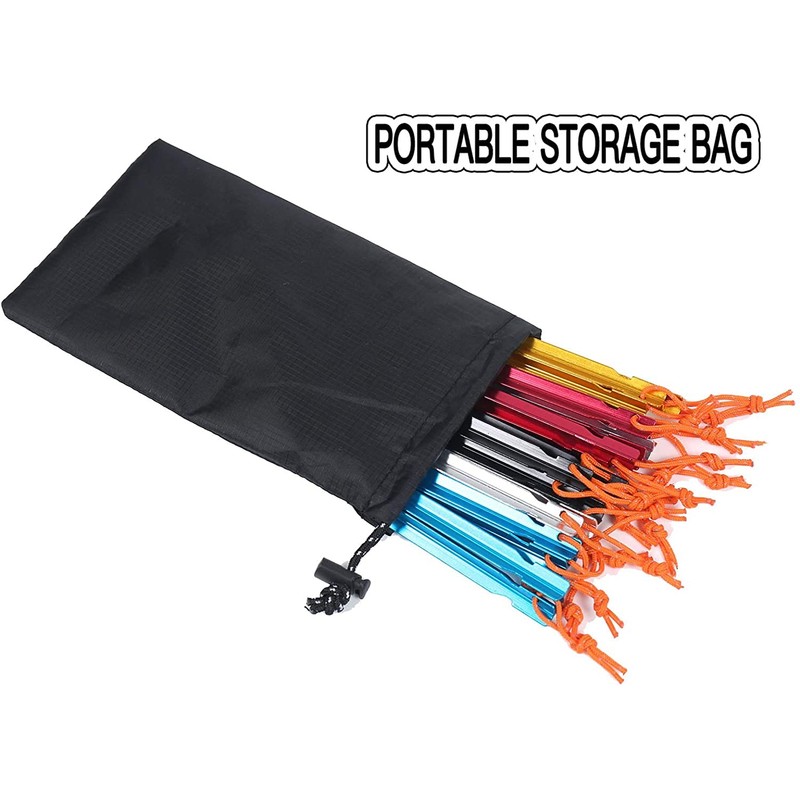 HIKEMAN 20 Pack Tent Pegs Aluminium Alloy Tent Stakes with