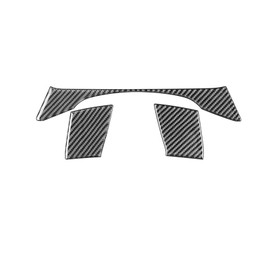 GDFJGD Real Carbon Fiber Interior Accessories Sticker Compatible with Honda 11th Gen Civic 2022 2023 2024 2025 Sport/Si/LX/Type R Sedan Hatchback Car Speedometer Frame Decal Trim Decor Cover Black