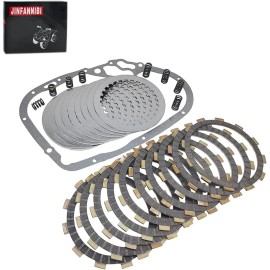 JINFANNIBI Clutch Plates Kit & Cover Gaskets Set for Suzuki Intruder 1400 VS1400GLP 1987-09