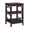 Convenience Concepts Omega End Table with Shelves, Espresso