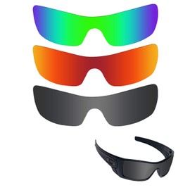 Fiskr Polarized Lenses Replacement for Oakley Batwolf(OO9101) Sunglasses with Anti-scratch&Anti-saltwater&Anti-dust Coating(Black & Red & Green)