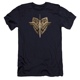 Wonder Woman Movie Sword Emblem Unisex Adult Canvas Brand T Shirt for Men and Women, 2X-Large Navy