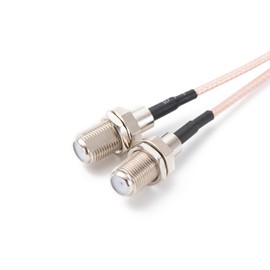 Supmory F Type Coax Cable Splitter - F Male to Dual Female, 75Ohm for TV, Satellite Receiver (25CM/10 inch)