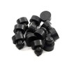 Pkg of 4 - Black Medium-Hard Flexible Plastic Push in