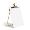 U Brands Glass Dry-Erase Desktop Easel, Tempered Glass, Gold Metal