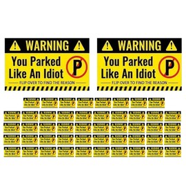 Bad Parking Cards, Funny Parking Violation Tickets | Attention-Grabbing Humorous Car Supplies Stocking Stuffers for Adults Car Owner Pranks