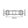 15mm Compression Burst Pipe Repair Coupling Connector Brass Fitting 80mm