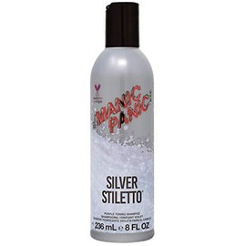 MANIC PANIC- Tonifica y neutraliza los tonos cobrizos el champú matizador Silver Stiletto deposita un tono violeta suave para eliminar los tonos...   