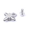 CNRAQR Stainless Steel AN3-3AN Male Brake Hose End Tee Block