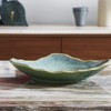 VOMANA Ceramic Decorative Dish, 12'' Large Green Decorative Bowl, Versatile