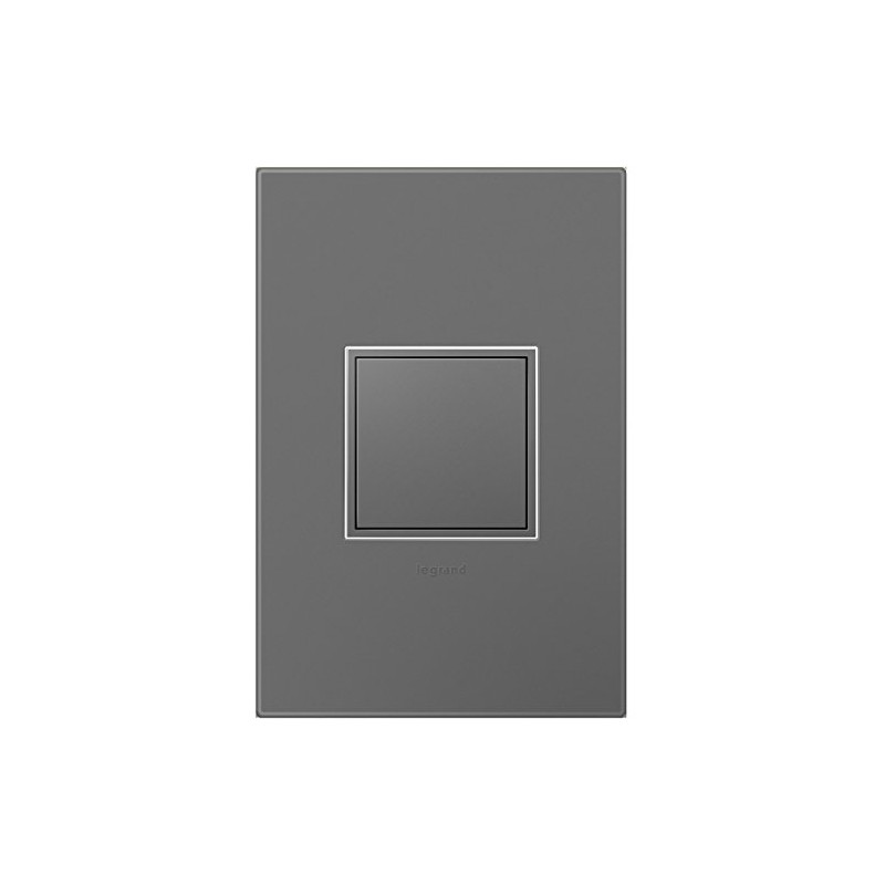 Legrand adorne 15Amp 1-Gang Pop-Out Outlet in Magnesium With Matching