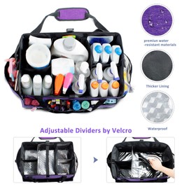 FRECOLSH XL Professional Cleaning Caddy for Cleaning Suppliers, 17" Wearable Cleaing Bag for Housekeepers, Cleaning Organizer, Detailing Bag