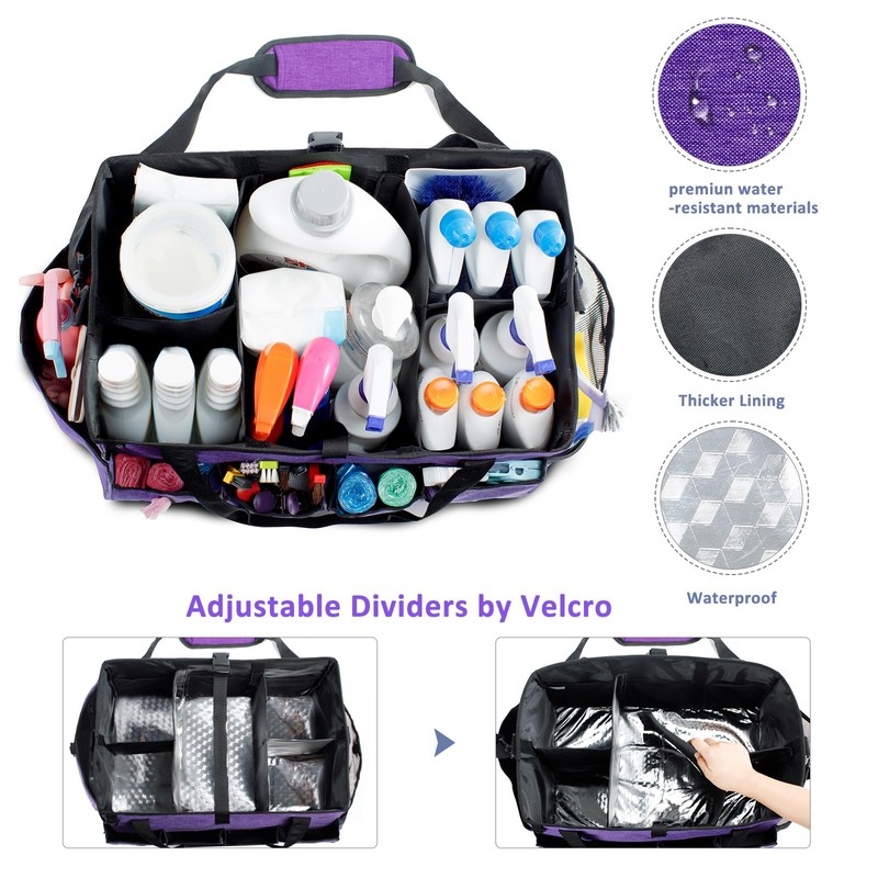 FRECOLSH XL Professional Cleaning Caddy for Cleaning Suppliers, 17" Wearable