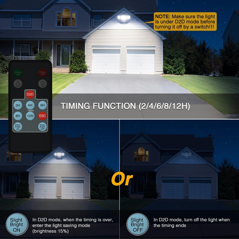 Onforu 60W Plug in Flood Light,6000 LM Dusk to Dawn