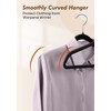 HOUSE DAY Black Velvet Hangers 50 Pack - Non Slip