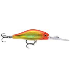 Rapala Shadow Rap Jack Deep Lure with Two No. 10 Hooks, 3 m Swimming Depth, 5 cm Size, Hot Head