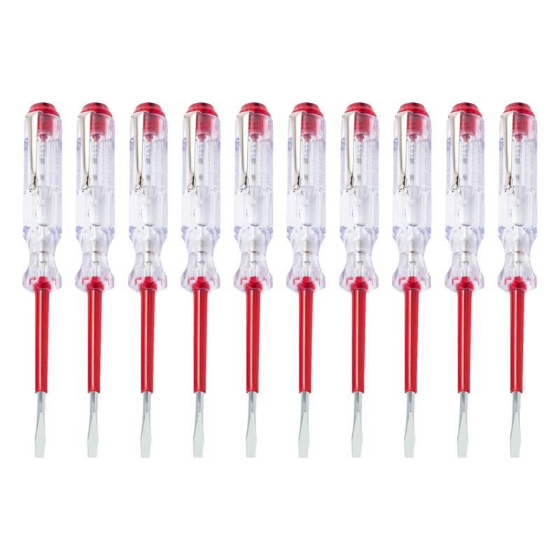 10 Pieces Phase Tester Screwdriver, 100V-500V Voltage Tester Screwdriver, Current