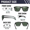 DUCO Polarized Sunglasses for Men and Women Matte Finish Blocking