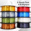 DO3D 1.75mm Silk PLA 3D Printer Filament Bundle, 8 Silk