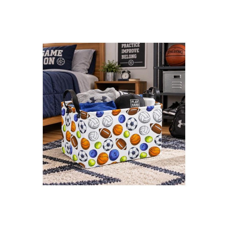 Cesta de Almacenamiento para Balones de Fútbol Cesta de Ropa