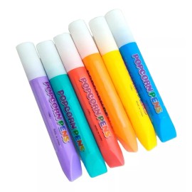 POPCORN PENS 6 Rotuladores Plumones 3d Dibujo Colores Nubes Popcorn Pen