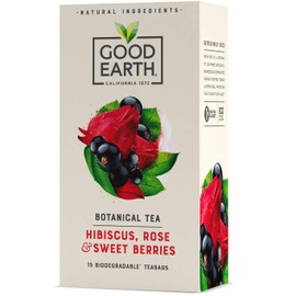Good Earth Tea Co. Hibiscus, Sweet Berries & Rose Tea - 5 x 15 Teabags