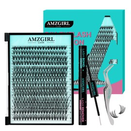 Lash Extension Kit 280PCS Eyelash Clusters 30D DIY Eyelash Extension Kits Individual Lashes Natural Lash Clusters Kit with Bond and Remover, Lash Tweezers(D-Mix9-16mm Set)