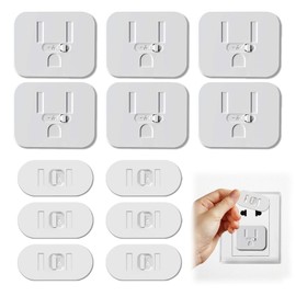 Outlet Covers Baby Proofing - Adhesive Sliding-Lock Socket Protector 12pcs Childproof Electrical Outlet Protectors for Home & Kitchen