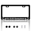 It's 5:00 Somewhere License Plate Frame Hawaii Palm Trees License
